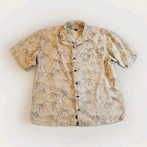 Tommy Bahama Shirt Men's Medium Yellow Floral Hawaiian 100% Silk - Picture 1 of 5