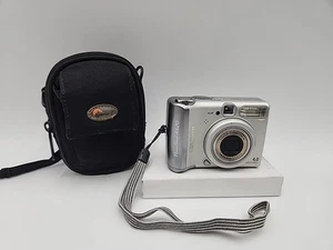 Canon PowerShot A520 4.0MP Digital Camera Silver Tested Read Desc. Case+Memory - Picture 1 of 8