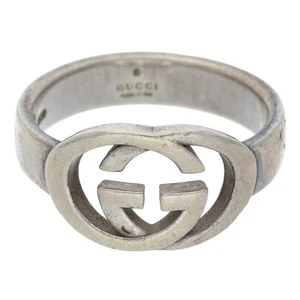 Anillo de plata GUCCI talla 17 entrelazado G 5.74G 506052 Bs99 accesorios Bb443 Rin - Imagen 1 de 5