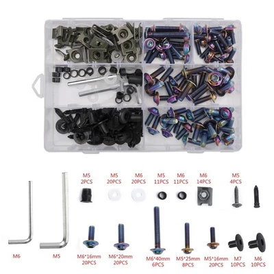 Iridium Fairing Bolts Screws Bodywork Kit For Yamaha YZF R6 R1 R3 R25 FZ07 FZ09 Foto 1 de 4