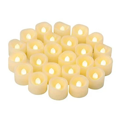  24 PCS LED Flameless Flickering Tea Lights Votive Candle Battery  - Image 1 of 4