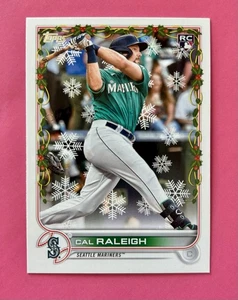2022 Topps Holiday Cal Raleigh #HW175 Seattle Mariners Rookie Card (RC) - Photo 1/2