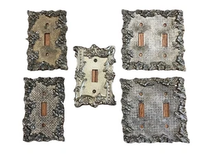 Vintage Gothic Ornate Brass Light Switch Cover Lot AMER TACK & HDWE 60s MCM - Picture 1 of 2