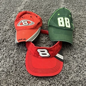 Lot of 3 Dale Earnhardt Jr. NASCAR Racing Hat Caps Visor Rare #88 and two #8 - Picture 1 of 5