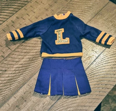 American Girl 18" Doll  Purple Cheerleader Outfit Set Skirt Letter Sweater Shirt - Image 1 of 4