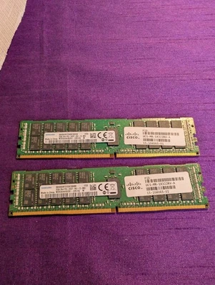 2x Samsung 32 GB 2Rx4 PC4-2400T-RA1-12-MCO M393A4K40CB1-CRC4Q-CRC4Q server Ram 1 - Immagine 1 di 4