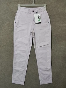 Pantalones Carpintero Stio Remache Sarga Mujer 2 Lavanda Doble Rodilla Algodón Orgánico NUEVO - Imagen 1 de 11