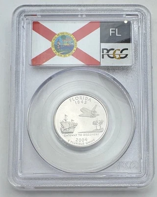 2004 S Washington Quarter - PCGS Graded PR69DCAM - 25C -25 Cent Coin - Florida - Image 1 of 2