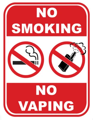 Schild selbstklebend Aufkleber Hinweis Nichtraucher Dampfverbot Bereich Nichtraucher Vaping