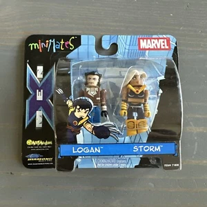 Marvel X-Men MiniMates Logan & Storm Art Asylum, 2003 New In Box Wolverine! - Picture 1 of 2
