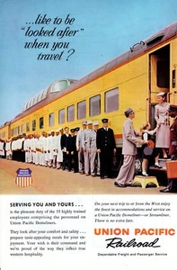 Vintage print ad Train 1959 Union Pacific Railroad 35 Employees looked after ad - Picture 1 of 2