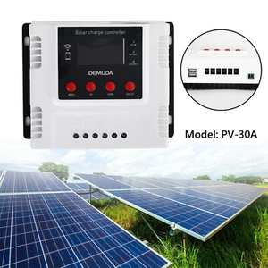 PWM 30A 12V 24V 48V Solar Charge Controller For Lifepo4 Lead Acid Gel Battery - Picture 1 of 12