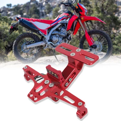 Suporte de placa de licença traseira arrumado LED para Honda CRF250 CRF300L CRF450L - Imagem 1 de 4