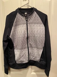 Under Armour Girls UA Cozy Full Zip Black & White Jacket Size Medium - Picture 1 of 8