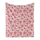 Snowflake Soft Flannel Fleece Throw Blanket Star and Dot Pattern