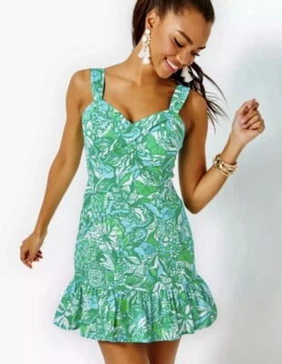 Nuevo con etiquetas Mameluco Floral Lilly Pulitzer Rocko Botánico Verde Safari Sangría Talla 16 Foto 1 de 4