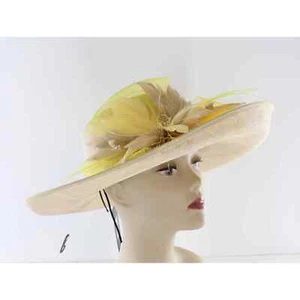 Sombrero Derby Bellissima Elegante Primavera Pascua Iglesia $148 Etiquetas #HT192 - Imagen 1 de 5