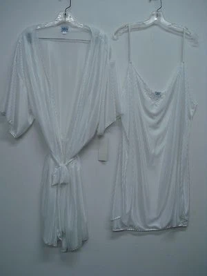 Chaqueta Lencería y Maquillaje Nancy King Hecha en EE. UU. Talla 2X Blanca #423N Foto 1 de 3