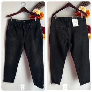 Lauren Ralph Lauren Black Label Relaxed Taper Stretch Denim 30 W/ Sz 10 Black - Picture 1 of 11