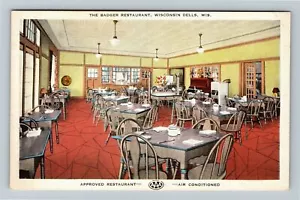 Wisconsin Dells WI-Wisconsin, The Badger Restaurant cartolina ricordo d'epoca - Foto 1 di 4