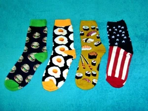 Women's Assorted Print Novelty Crew Socks Size Medium Fit Shoe Sizes 6 - 9 #W62 - Picture 1 of 2
