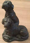 Beautiful Pair Of Labradors Figurine, Bronzed, Lovely Condition