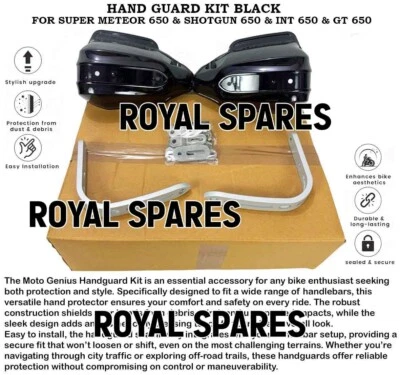 KIT DE GUARDAMANOS NEGRO APTO PARA ROYAL ENFIELD SUPER METEORITO Y ESCOPETA E INT & GT 650 Foto 1 de 4