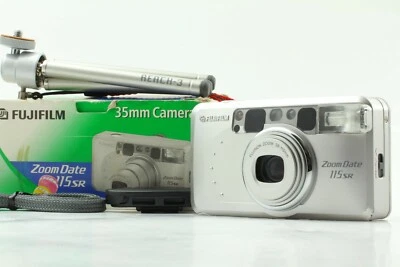 🚀🎁《MINT IN BOX》Fujifilm Zoom Date 115SR Silver 35mm Film Camera From JAPAN✈✈✈✈ - Image 1 of 4