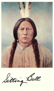 Sitting Bull C S Stobie Portrait Postkarte Nebraska Historical Society - Bild 1 von 2