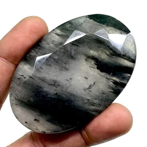 394.30 Cts Natural Rutile Quartz 64x42mm Oval Cut Loose Untreated Gemstone - Picture 1 of 24
