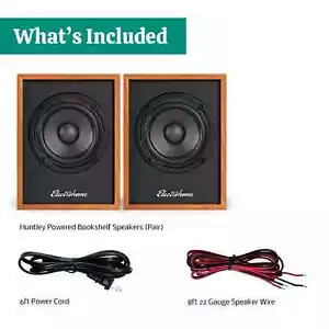Electrohome Huntley Powered Bluetooth Bookshelf Speakers -EB - Picture 1 of 5