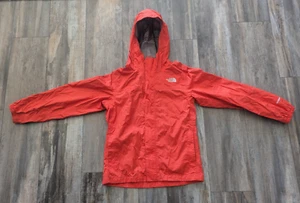 The North Face HyVent Windbreaker Hooded Rain Jacket Orange Boy's Medium (10/12) - Picture 1 of 9