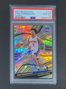 2021 REVOLUTION CADE CUNNINGHAM ROOKIE ASTRO PARALLEL SP PISTONS #120 RC PSA 10 - Picture 1 of 7