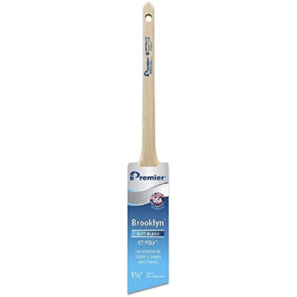 Premier 17280 Brooklyn Soft Thin Angle Paint Brush, Stainless Steel - Imagem 1 de 1