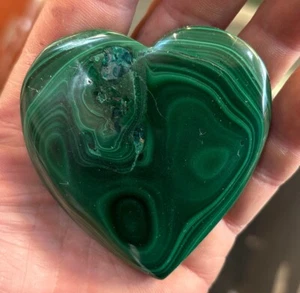 3” Malachite Heart - Picture 1 of 5