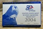 2004 -S United States Mint 50 State Quarters Proof Set 5 Coins With Coa