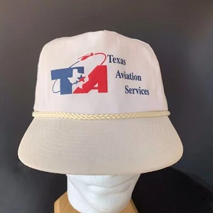 Vintage Texas Aviation Services Truckers Cap Rope Snapback Cap Hat - Picture 1 of 5