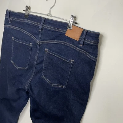 Next Skinny Mid-Rise Jeans 18R Dark Blue 38W 28L Stretch Denim - Image 1 of 4