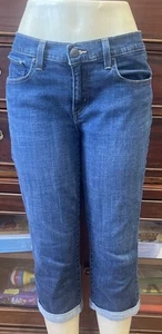 Levi Strauss Capri Jeans Women’s Size 30 Navy Blue Denim Rolled Cuffs 21” Inseam - Picture 1 of 10