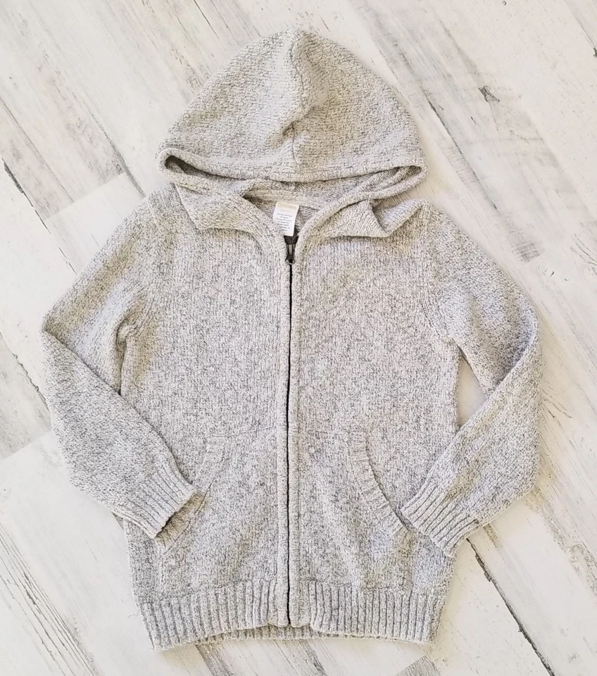 Suéter Cárdigan Gymboree Avena Marl Con Capucha Cremallera Talla S 5/6 En muy buen estado Foto 1 de 1
