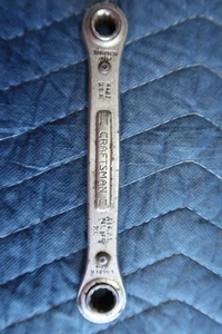Llave SAE de trinquete de doble extremo de caja Craftsman de colección 3/8" X 7/16" hecha en EE. UU. - Imagen 1 de 10