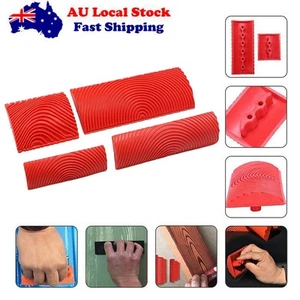 4Pcs Wood Graining Painting Tool, Rubber Wood Grain Tool Household Wall Paint AU - Picture 1 of 11