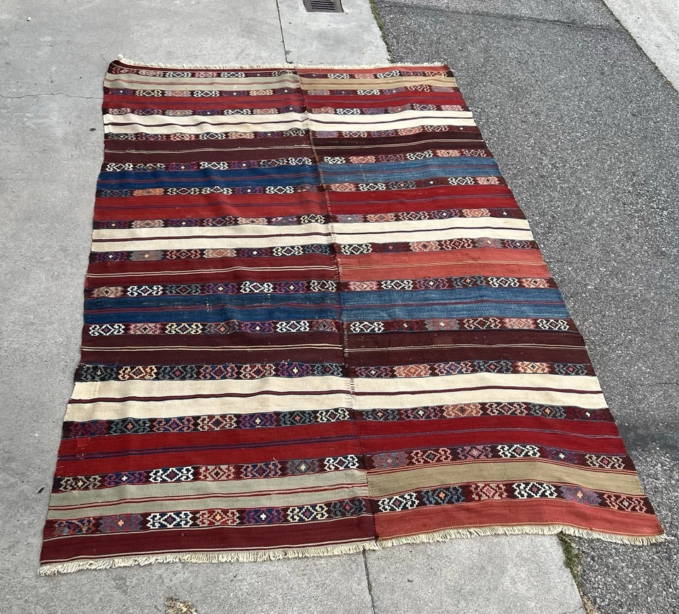 Kilim SIVAS de Anatolia de pavo del siglo XVIII o XIX Foto 1 de 4
