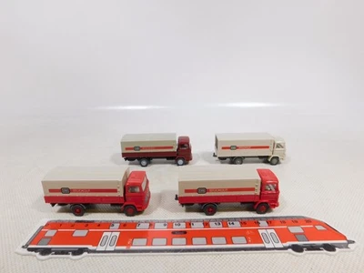 Mint 1:87 H0 4X Camion Mercedes MB LP 1317 DB Merci Molto Buono #EG956-0,5 - Immagine 1 di 4