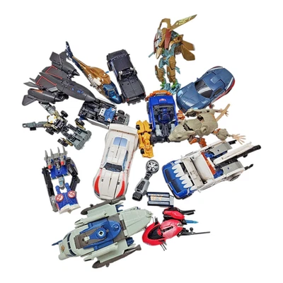 Transformers Lot of 18 Plus Minus Parts Car Plane Helicopter Rat Snow Plow Jet - Image 1 of 4