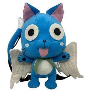 Fairy Tail Anime Winged Happy Cat 16” Plush Cosplay Backpack Broken Zipper - Picture 1 of 4