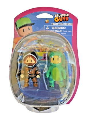 Stumble Guys Mini Figures 2" Stabby Kate and T-Rex Guy - Image 1 of 2