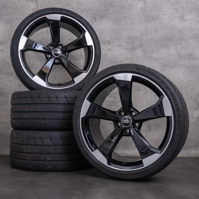 Audi A5 S5 F5 20 Zoll Sommerreifen Felgen 8W0601025CF Rotor schwarz hochglanz - Bild 1 von 4