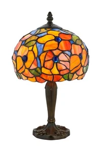 Tiffany Table Light Floor Bronze Josette Dark 200mm Interiors 1900 64210 - Picture 1 of 10