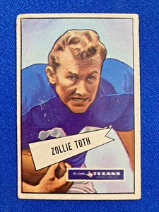 1952 Bowman Football SMALL - ZOLLIE TOTH - 58 Dallas Texans - Bild 1 von 2